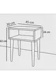 Table de chevet Rétro Table de chevet Modèle de chevet avec porte