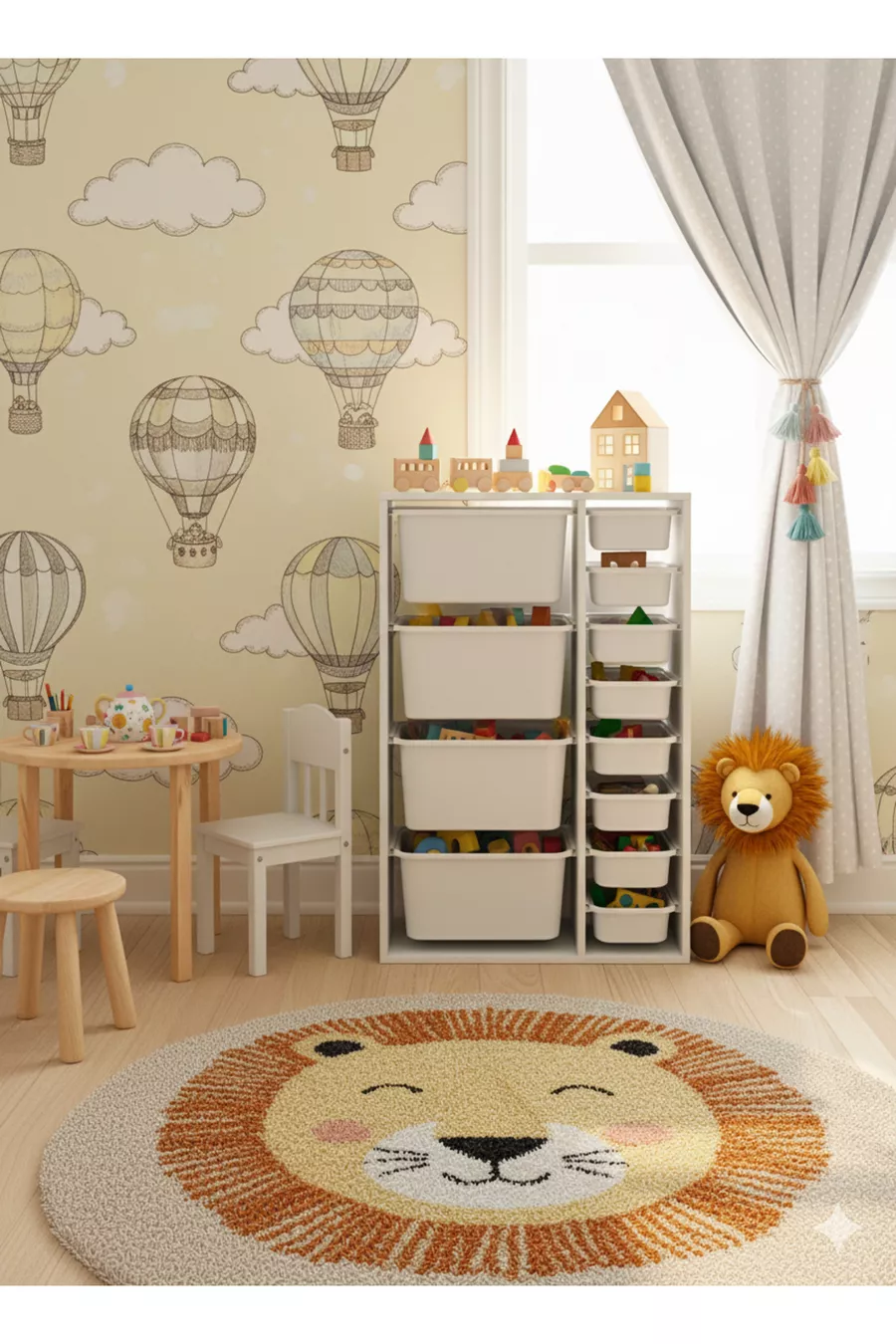 Armoire à Jouets Polyvalente avec Tiroirs et Unité de Rangement – Organisateur de Chambre d’Enfant avec Étiquette Cadeau