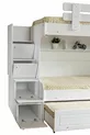 Lit superposé, Lit superposé pour bébé - Blanc 2 matelas Comfort