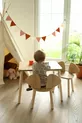 Table et 2 chaises pour enfants Montessori en marron
