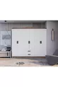Armoire Bianca à 6 portes et 2 tiroirs, grande armoire & penderie, pin Atlantique & blanc