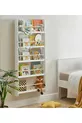 Étagère murale blanche Montessori à 5 niveaux pour chambre d'enfant, école maternelle, salle d'activités, bibliothèque murale