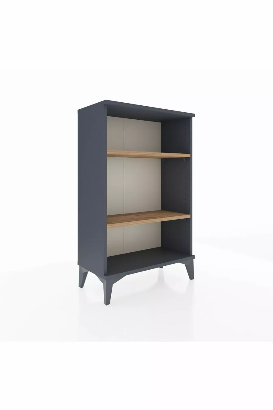 Chevet Arges à 2 étagères Anthracite-Pin