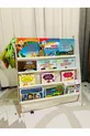 Bibliothèque Montessori pour enfants et bébés, éducative et portable, 4 étagères en tissu