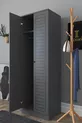 Armoire à vêtements Fuga 2 portes - Corps anthracite, portes anthracite