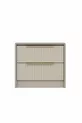 Kale Luxe Soft 2 tiroirs table de chevet avec membrane en travertin