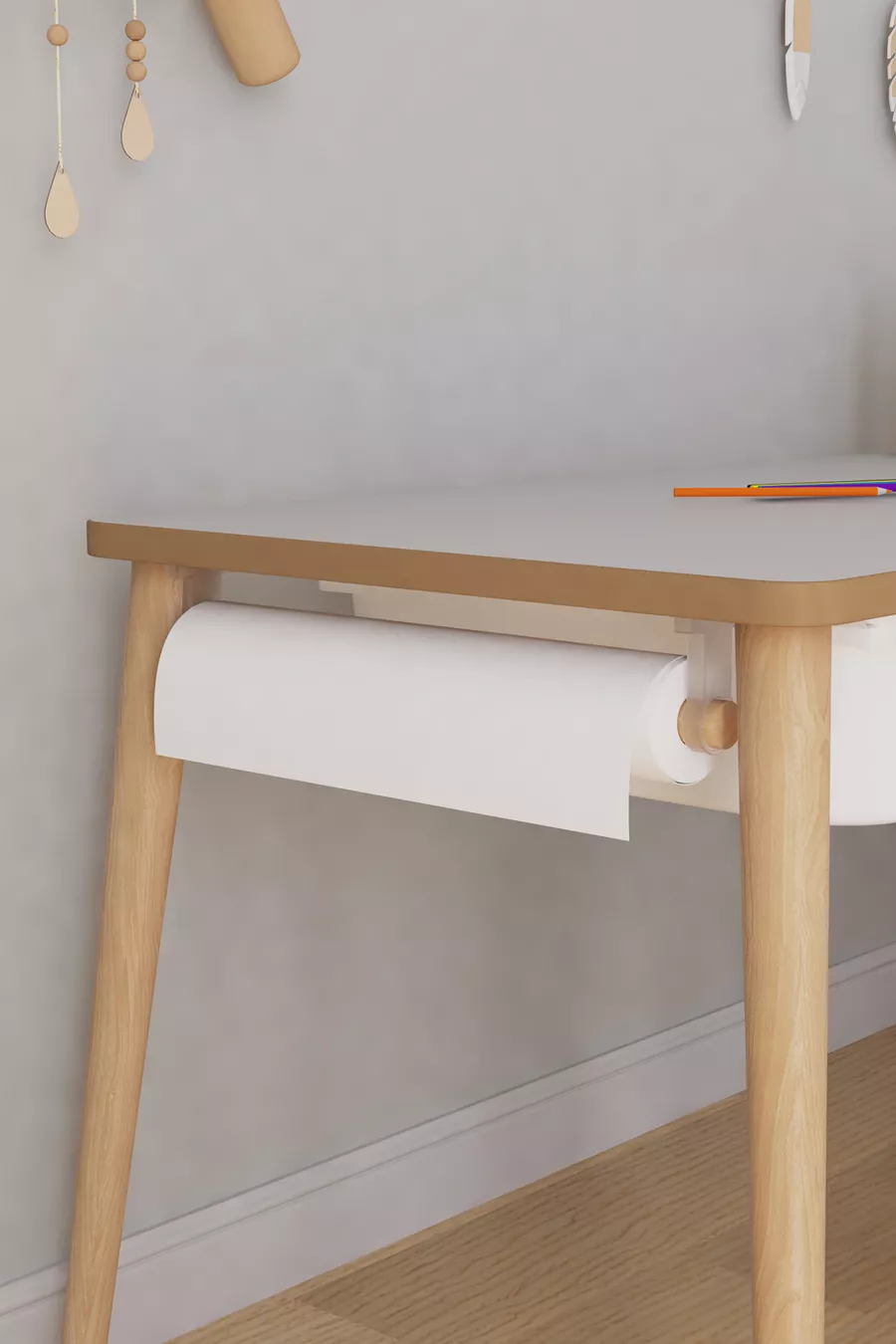 Set de Papier à Rouleau  mt. (Accessoires de Connexion Inclus) Compatible avec les Tables d'Activité et de Jeu
