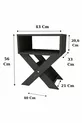 Table de chevet avec pieds en X et porte-revues, table latérale pour lit