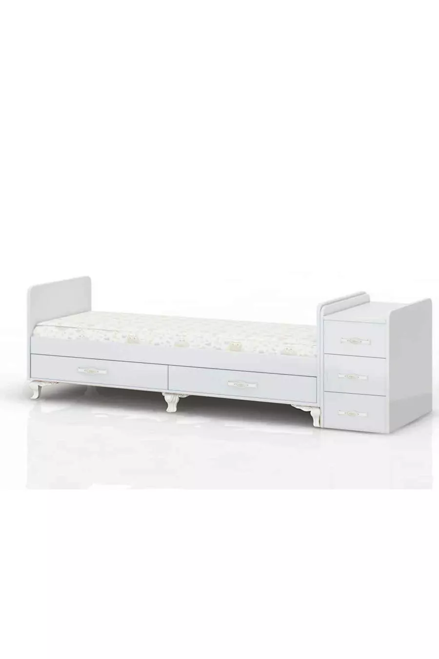 Berceau avec sommeil, lit, tête de lit en MDF, à côté de maman, avec tiroir, évolutif, pouvant devenir un lit, berceau à bascule
