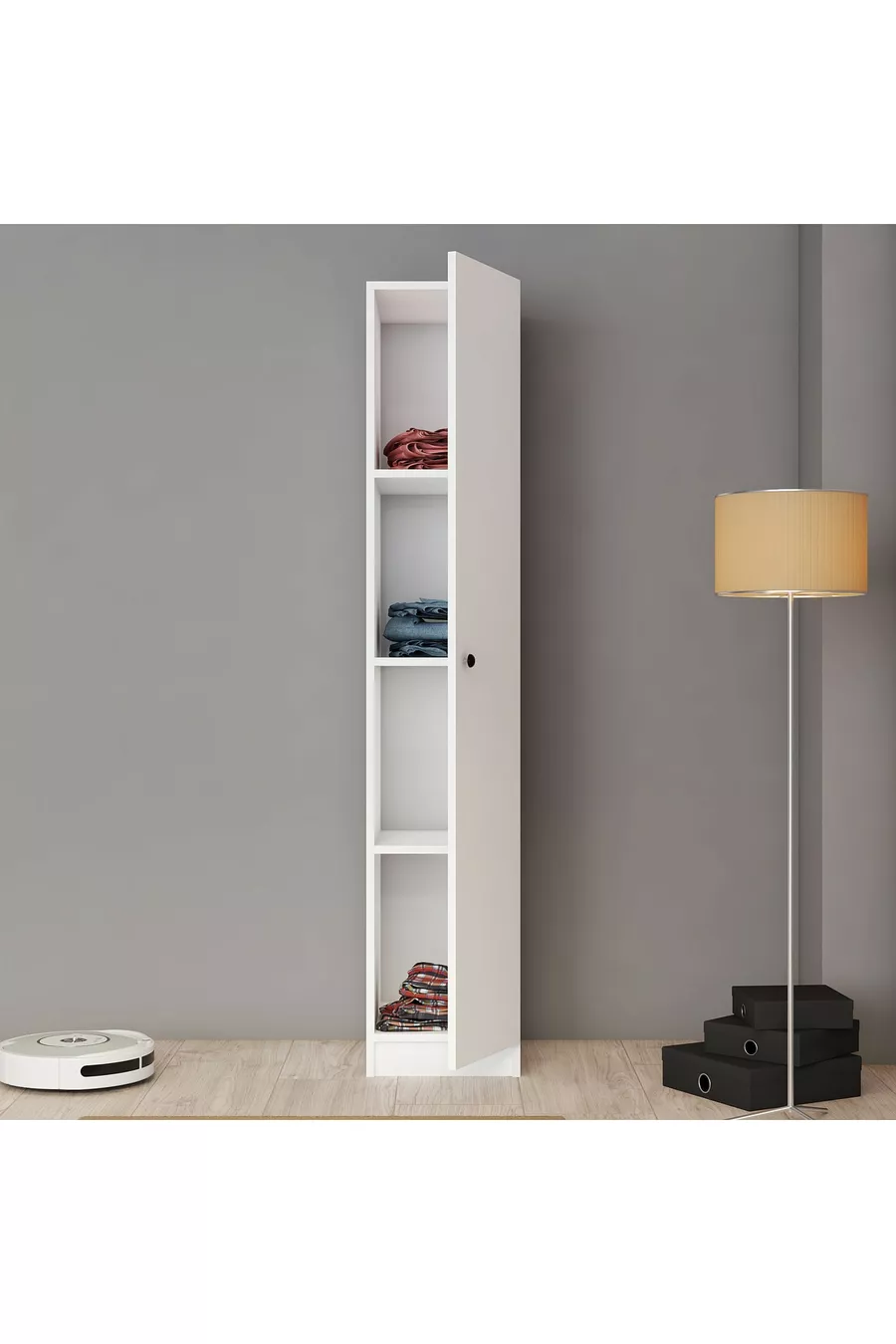 Armoire à une porte Zoe, armoire polyvalente