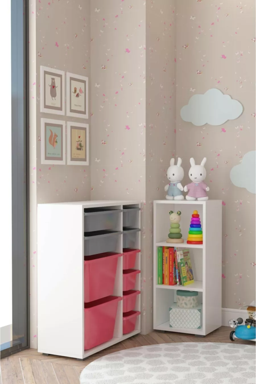 Bibliothèque polyvalente Key & Armoire de rangement à 3 étagères