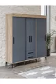 Armoire Flora Gris Anthracite en MDF avec 2 tiroirs coulissants et porte à Izmir