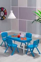 Table d'école maternelle ergonomique et confortable Junior Rectangle pour enfants - Bleu