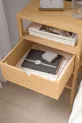 Table de chevet avec tiroirs et étagères en bambou pour chambre à coucher, organisateur commode