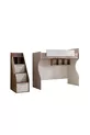 Lits superposés avec bureau et armoire Milano, moderne + 1 matelas Comfort