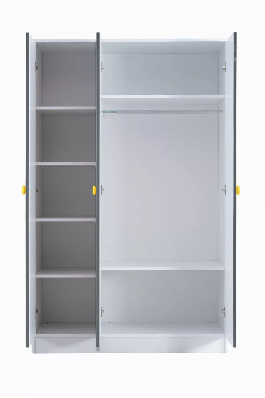 Lit superposé, Lit superposé Metris, Lit cadre de lit, Bureau, Armoire à 3 portes, 2 matelas Confort