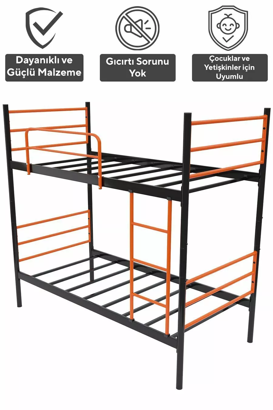 Lits superposés Trend compatibles avec matelas Orange Métal démontable