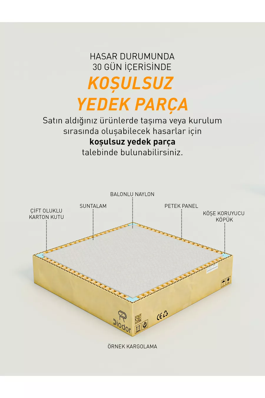 Table de chevet blanche brillante avec tiroirs de style campagne pour chambre à coucher
