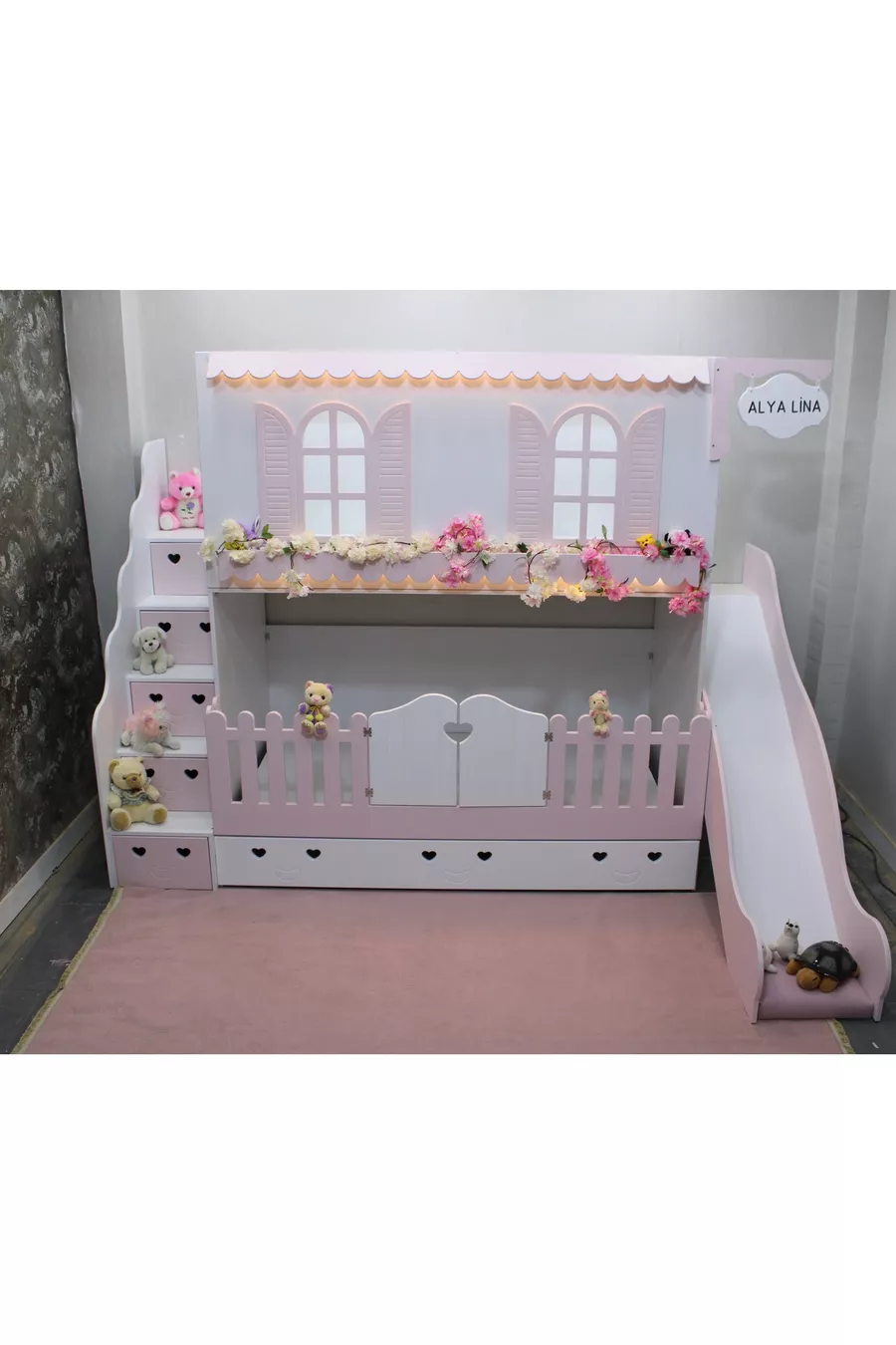 LIT SUPERPOSÉ POUR ENFANT AVEC TOBOGGAN ALAÇATI