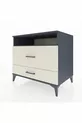 Commode Kronos avec une étagère et 2 tiroirs Anthracite-Pierre de Lune