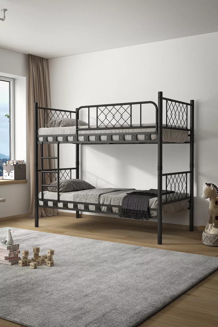 Chambre d'enfant Metis Lit superposé et cadre de lit en métal