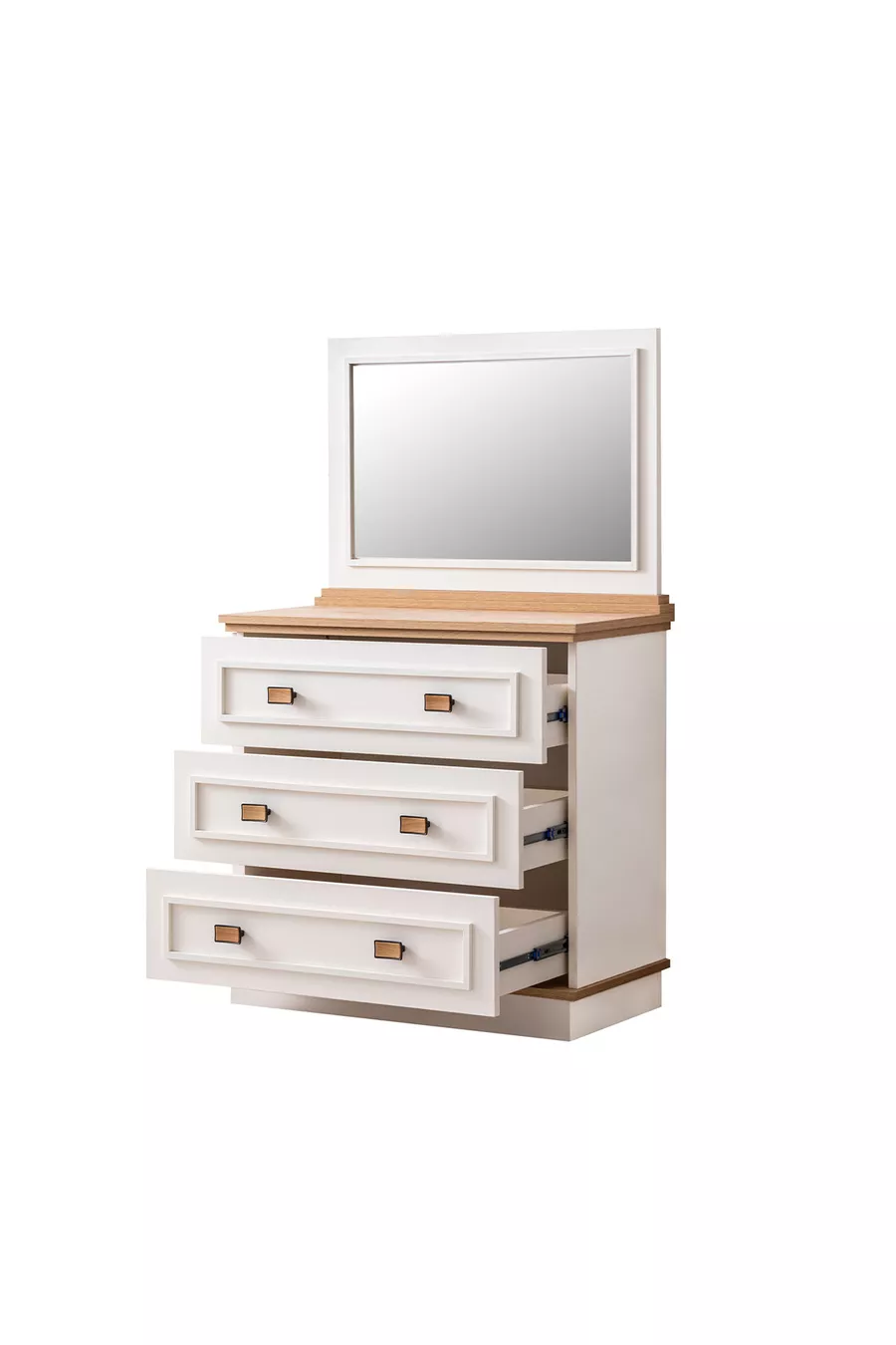 Ensemble de chambre jeune, armoire Zenit à 3 portes, lit à barreaux avec tiroirs, commode
