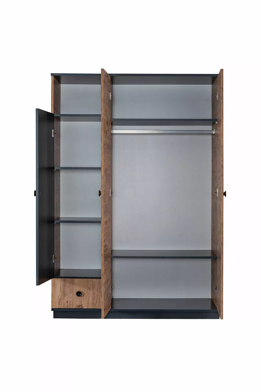 Chambre Jeune Milas - Armoire 3 Portes, Lit, Table de Chevet, Commode, Bureau