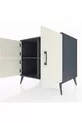 Commode Kronos 2 étagères 3 portes Anthracite-Pierre de lune/Anthracite