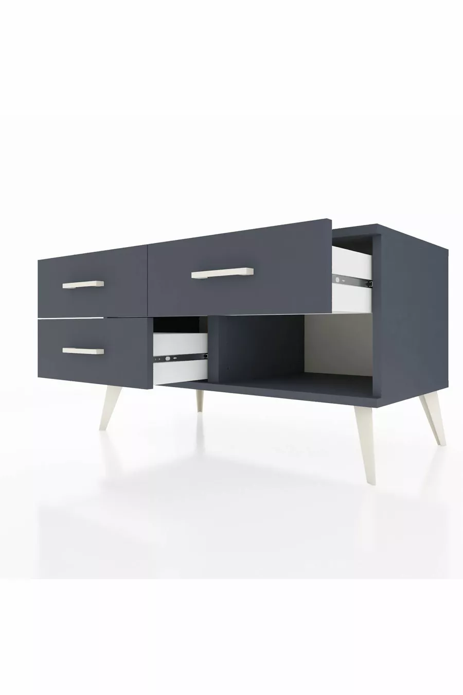 Commode Hyperion 3 tiroirs Anthracite-Anthracite