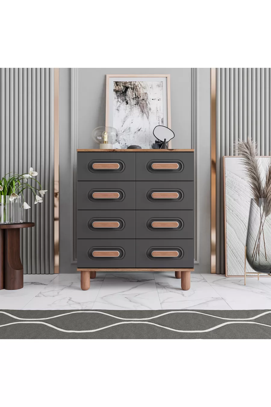 Commode Otto à 4 tiroirs % MDF