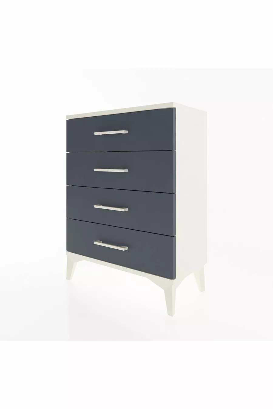 Chevet Arges 4 tiroirs Quartz-Anthracite