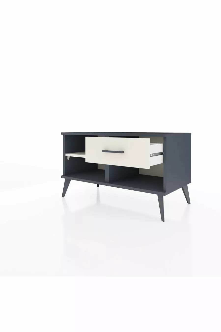 Commode Hyperion à une étagère et un tiroir, anthracite-pierre de lune