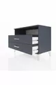 Commode Hyperion à une étagère et 2 tiroirs Anthracite-Anthracite