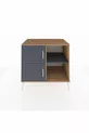 Commode Kronos 2 étagères 2 portes Pin-Anthracite