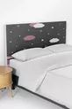 Housse de tête de lit pour lit-coffre avec motif de nuages roses