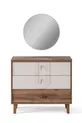 Commode, Commode Megan avec tiroirs et miroir