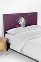 Housse de tête de lit pour enfant avec motif licorne violet