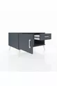 Commode Kronos avec une étagère, un tiroir et une porte, Anthracite-Anthracite