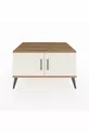 Commode Kronos à 2 étagères et 2 portes Pin-Pierre de Lune/Pin