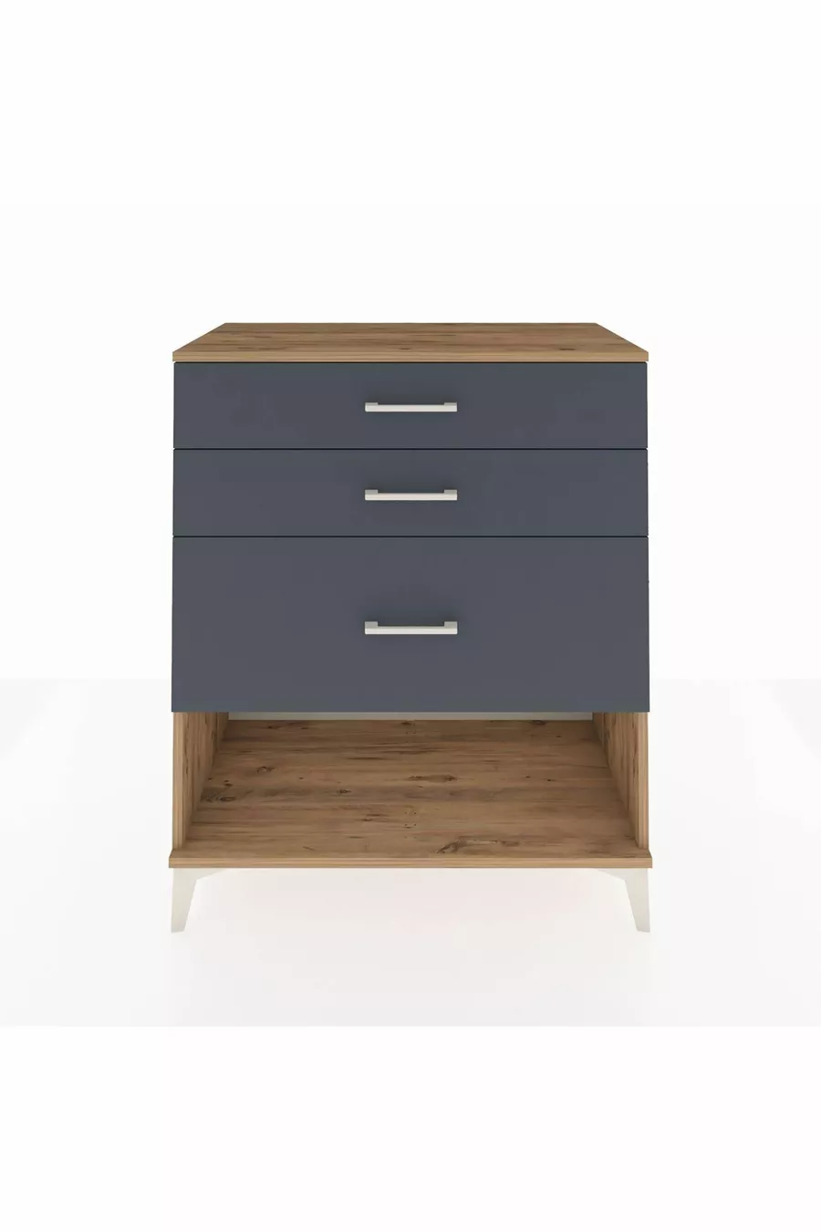 Commode Hyperion 3 tiroirs Pin-Anthracite