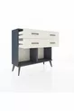 Commode Arges 4 tiroirs Anthracite-Anthracite/Pierre de lune