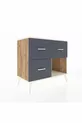 Commode Hyperion 3 tiroirs Pin-Pierres d'ambre/Anthracite