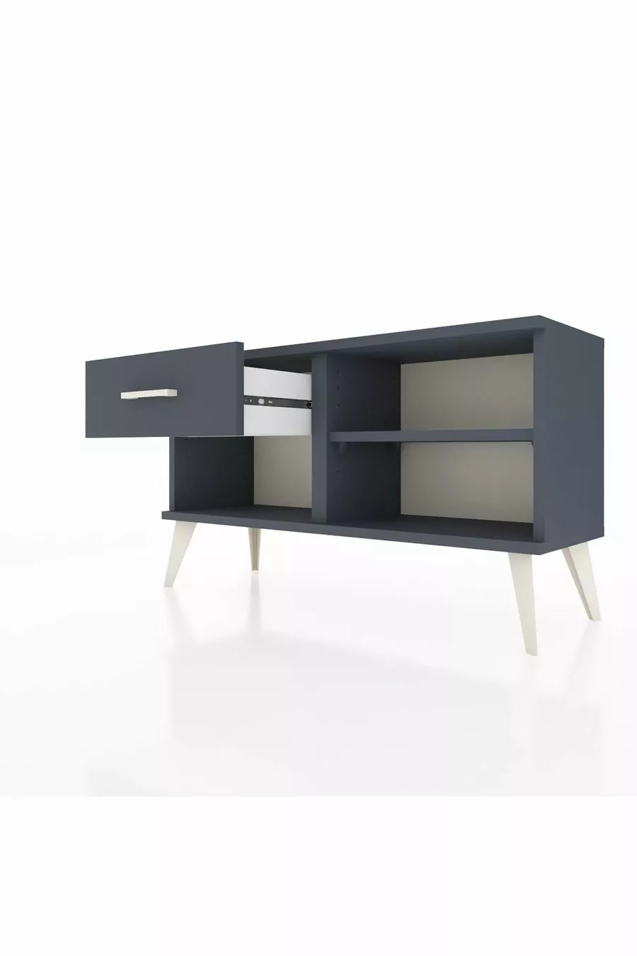 Commode Arges à une étagère et un tiroir, anthracite-anthracite