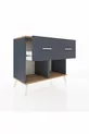 Commode Hyperion 2 tiroirs Anthracite-Sapin/Anthracite
