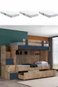 Lits superposés, Lit superposé pour enfants Riva 3 matelas confort