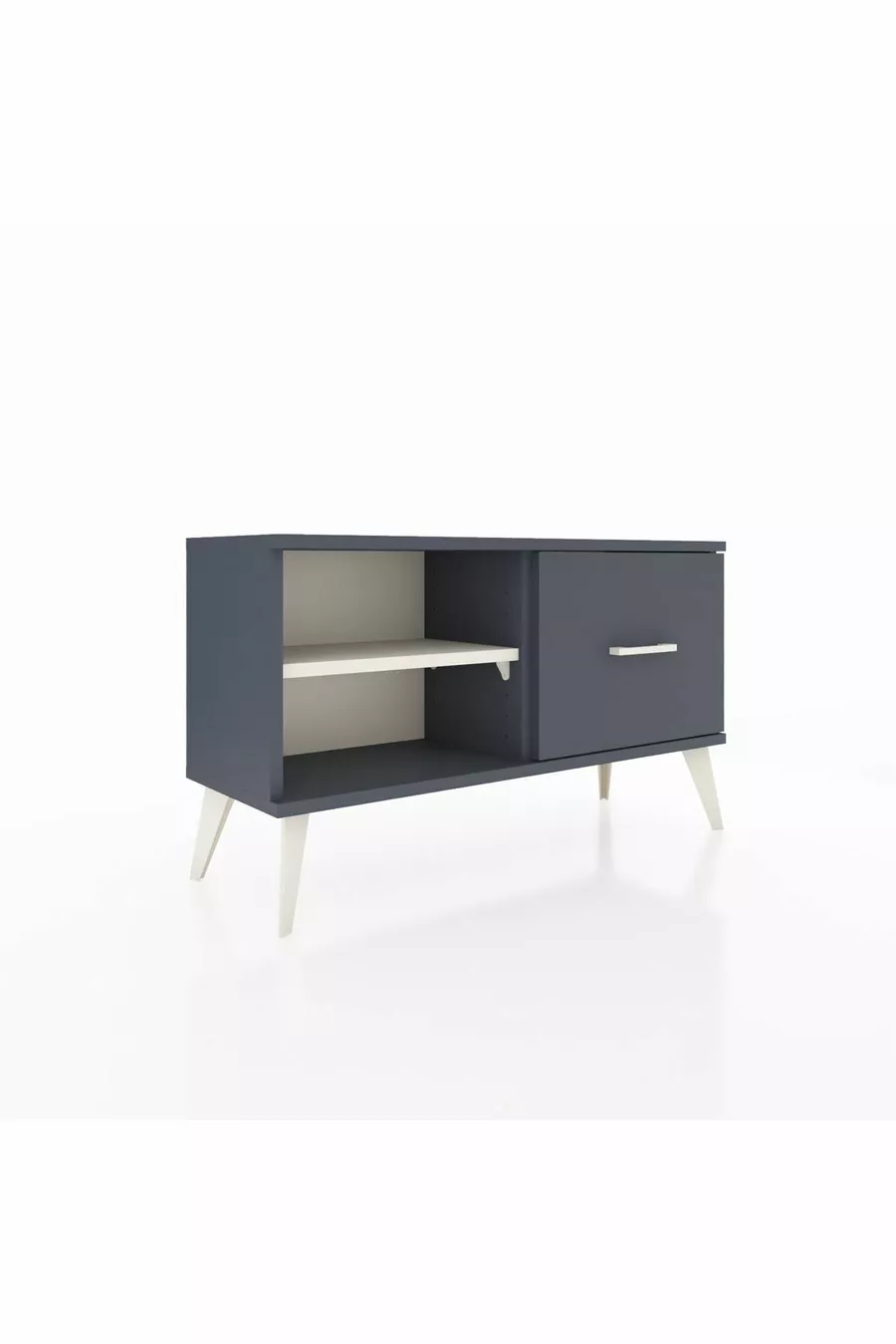 Commode Arges à une étagère et un tiroir Anthracite-Pierre de lune/Anthracite
