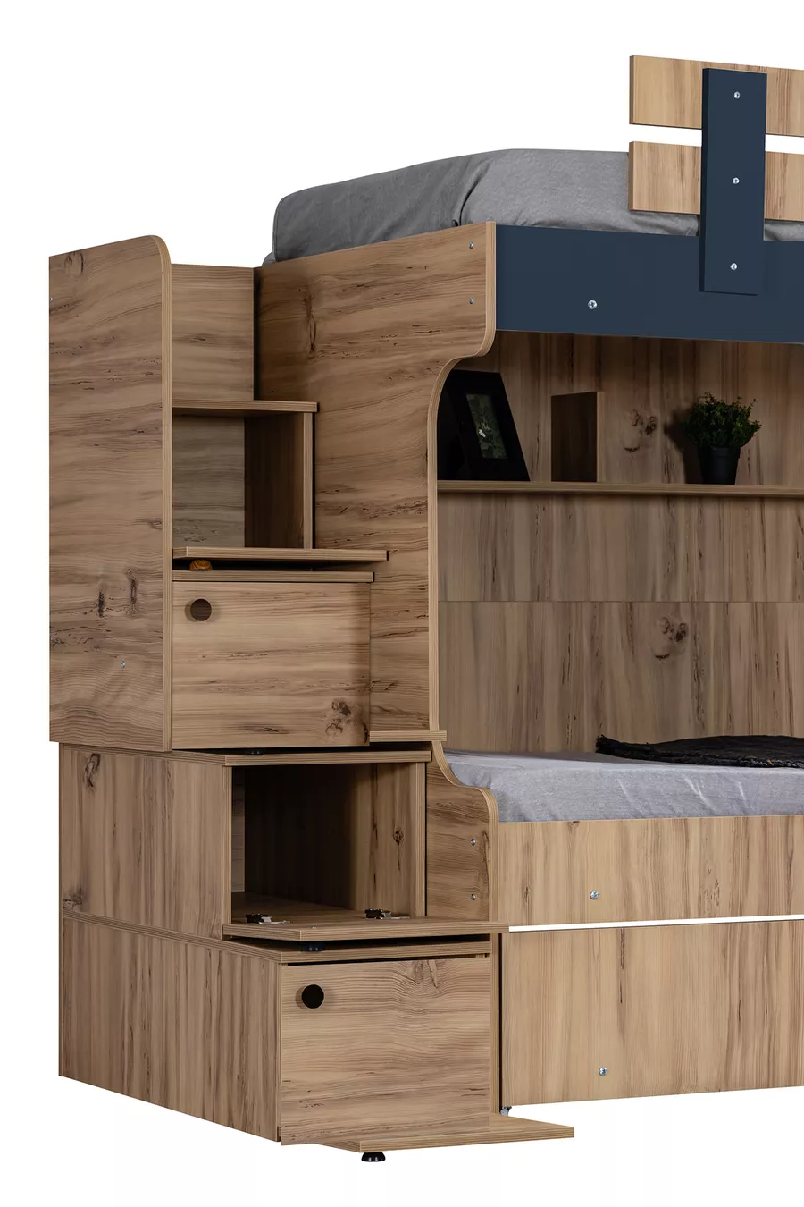 Lits superposés, lits superposés Riva avec 3 portes + 2 matelas Comfort