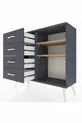 Commode Arges 2 étagères 4 tiroirs Anthracite-Sapin/Anthracite