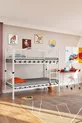 Lits superposés et lits simples en métal pour chambre d'enfant Belinay, dimensions du matelas