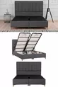 Lit coffre Gold Therapy Anthracite (TÊTE DE LIT ET MATELAS NON INCLUS)
